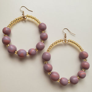 Golden Swirl Mix Hoop Plum