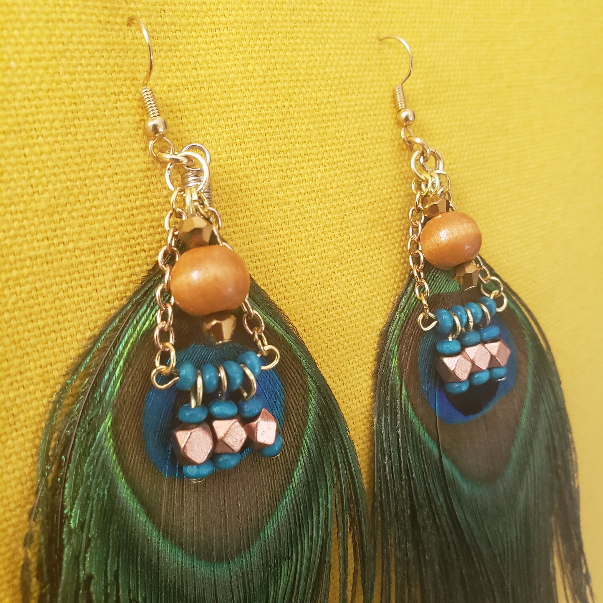 Peacock Feather Earrings