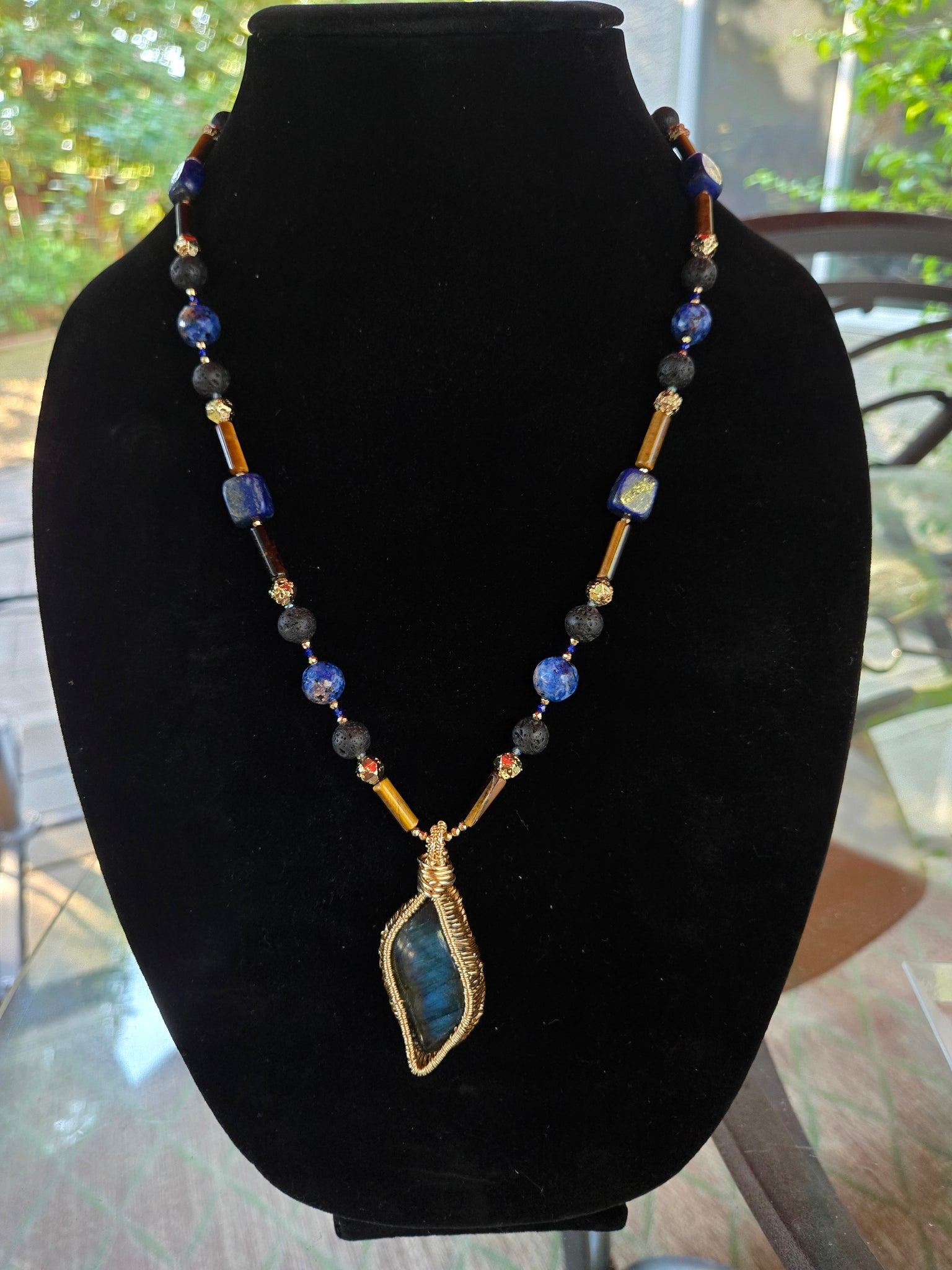 Blue Labradorite Pendant Necklace