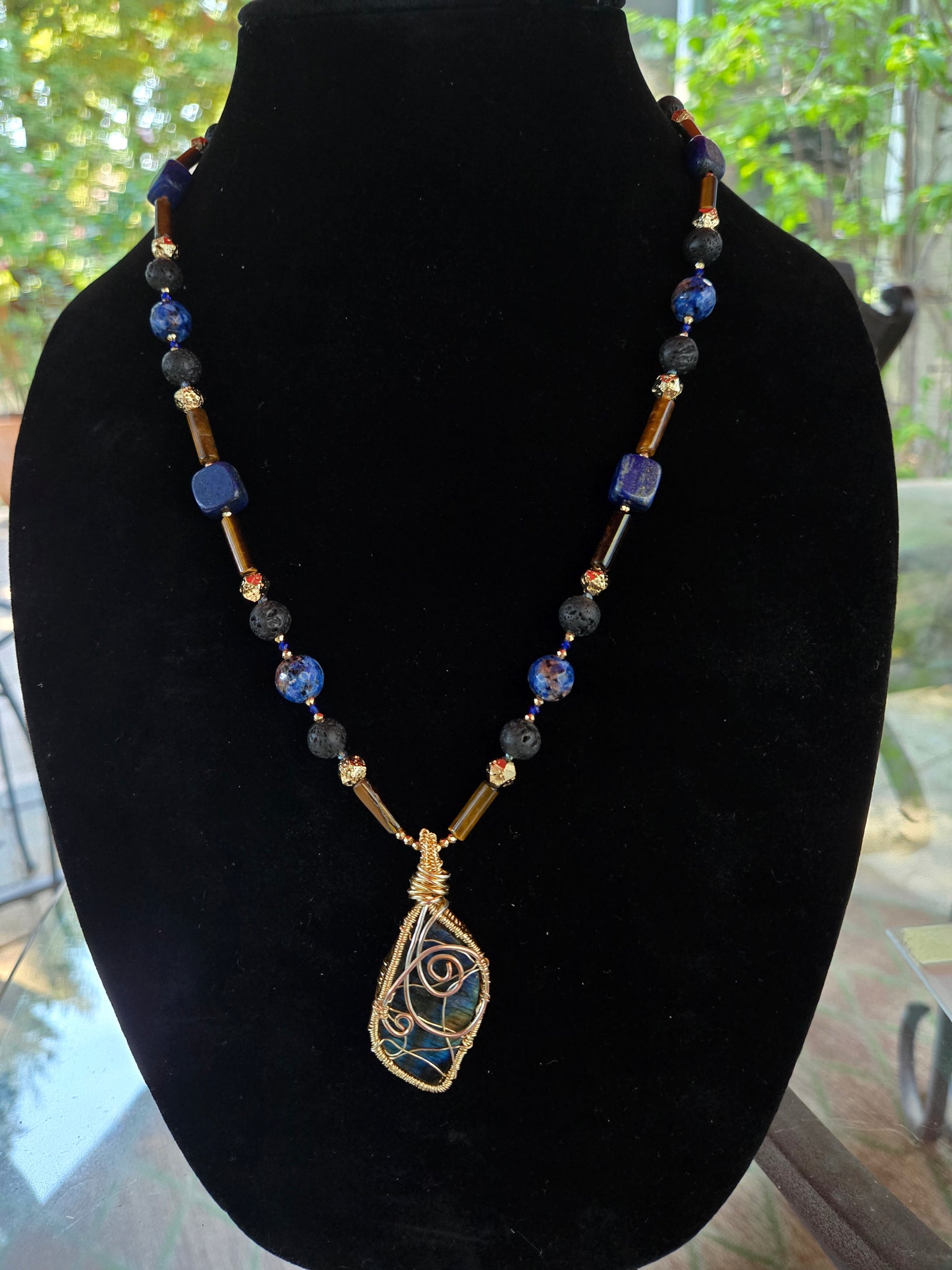 Blue Labradorite Pendant Necklace