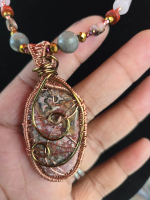 Leopard Skin Jasper Pendant Necklace