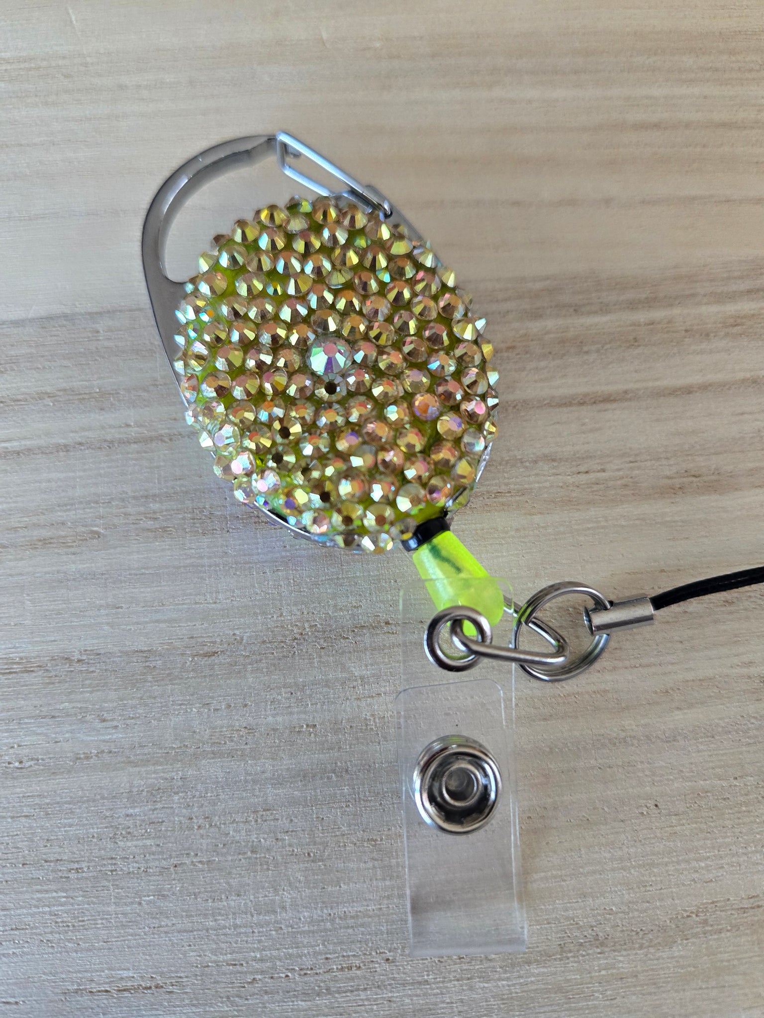 Custom Ying-Yang Bling Badge Reel