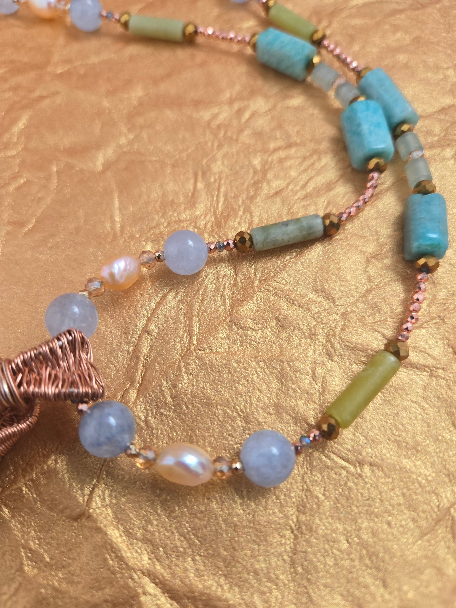 Caribbean Calcite Pendant Necklace