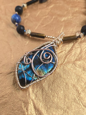 Blue Labradorite Pendant Necklace