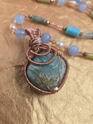 Caribbean Calcite Pendant Necklace