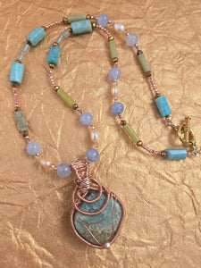 Caribbean Calcite Pendant Necklace