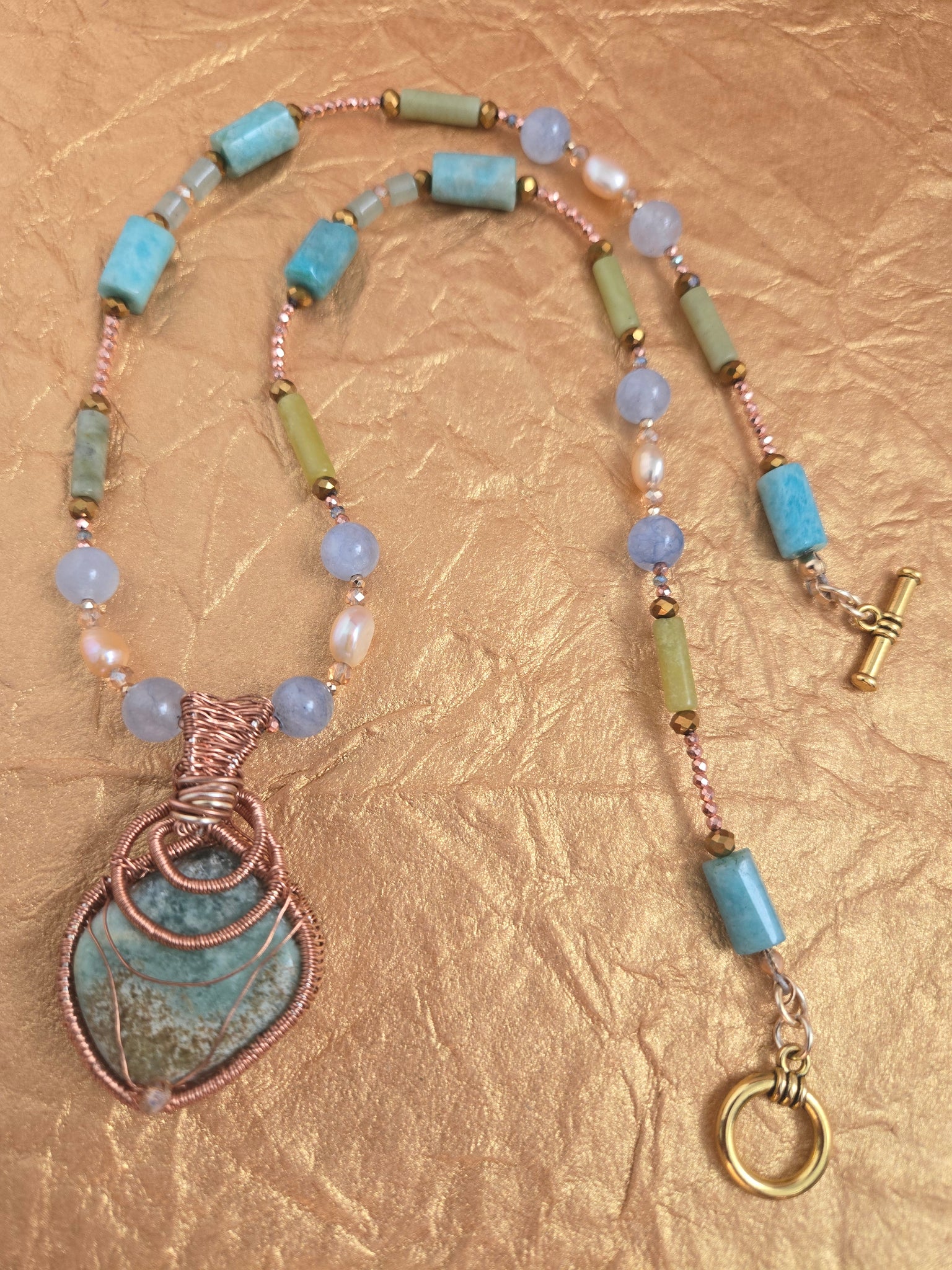 Caribbean Calcite Pendant Necklace