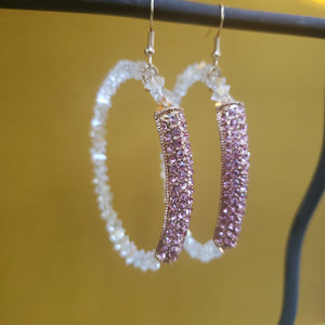 Crystal Sparkle Hoop Pink