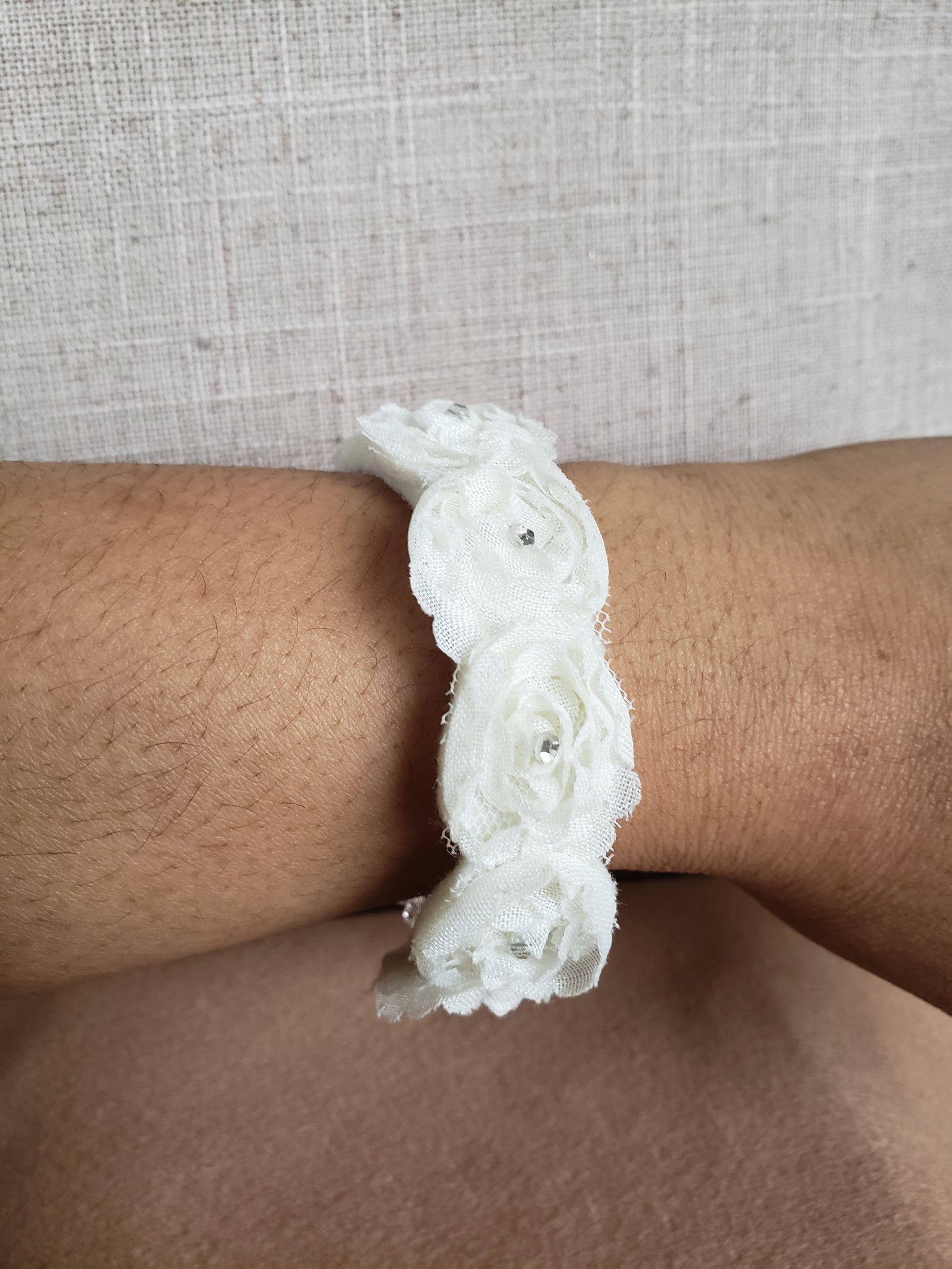 Vintage Crystal Rosette Lace Bracelet