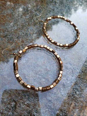 Simple Golden Small Hoop