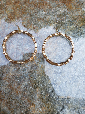 Simple Golden Small Hoop