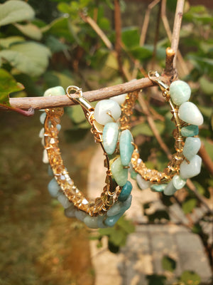 Amazonite Crystal Hoop