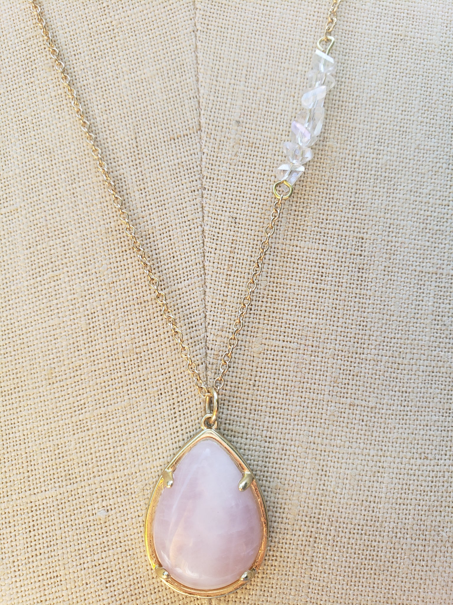 Rose Quartz Necklace Set