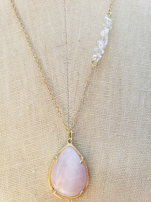 Rose Quartz Necklace Set