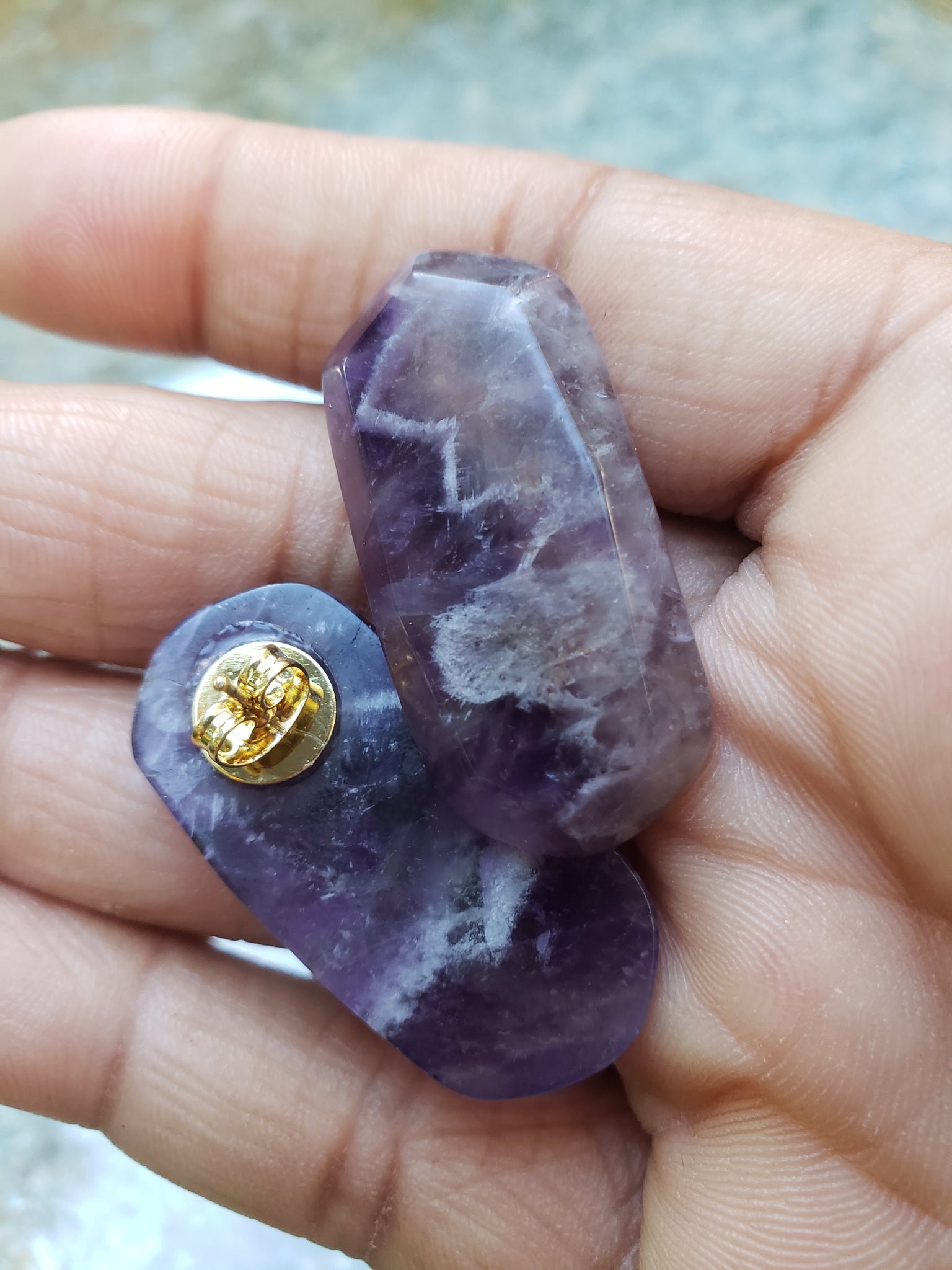 Amethyst Large Stud