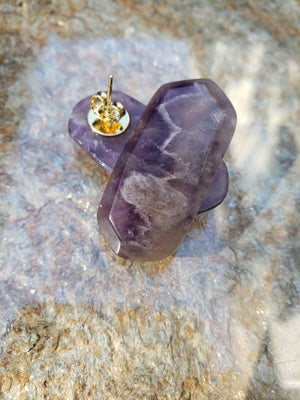 Amethyst Large Stud