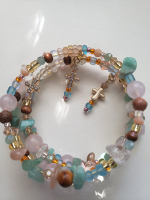 Trinity Semiprecious Stone Mix Bracelet