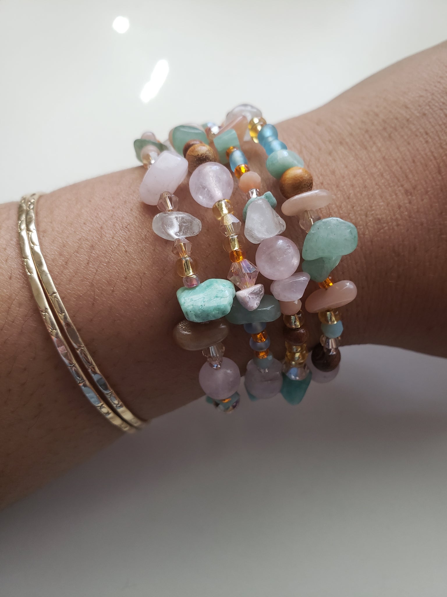 Trinity Semiprecious Stone Mix Bracelet