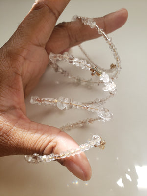 Trinity White Quartz Crystal Bracelet
