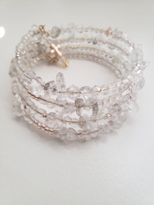 Trinity White Quartz Crystal Bracelet