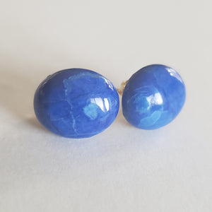 Blue Lapis Semiprecious Stud