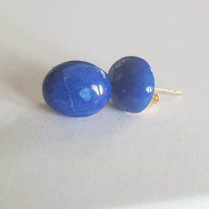 Blue Lapis Semiprecious Stud