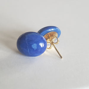 Blue Lapis Semiprecious Stud