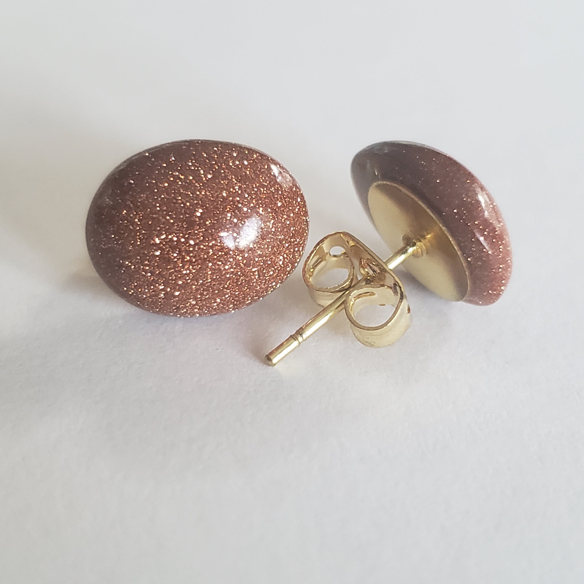 Goldstone Semprecious Stud