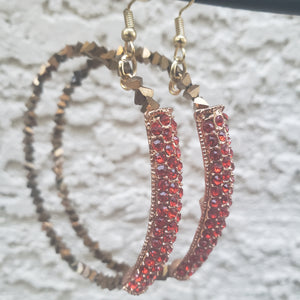 Crystal Sparkle Hoop Red