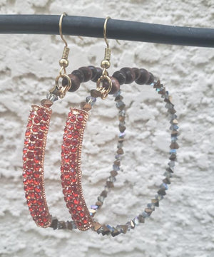 Crystal Sparkle Hoop Red Mix