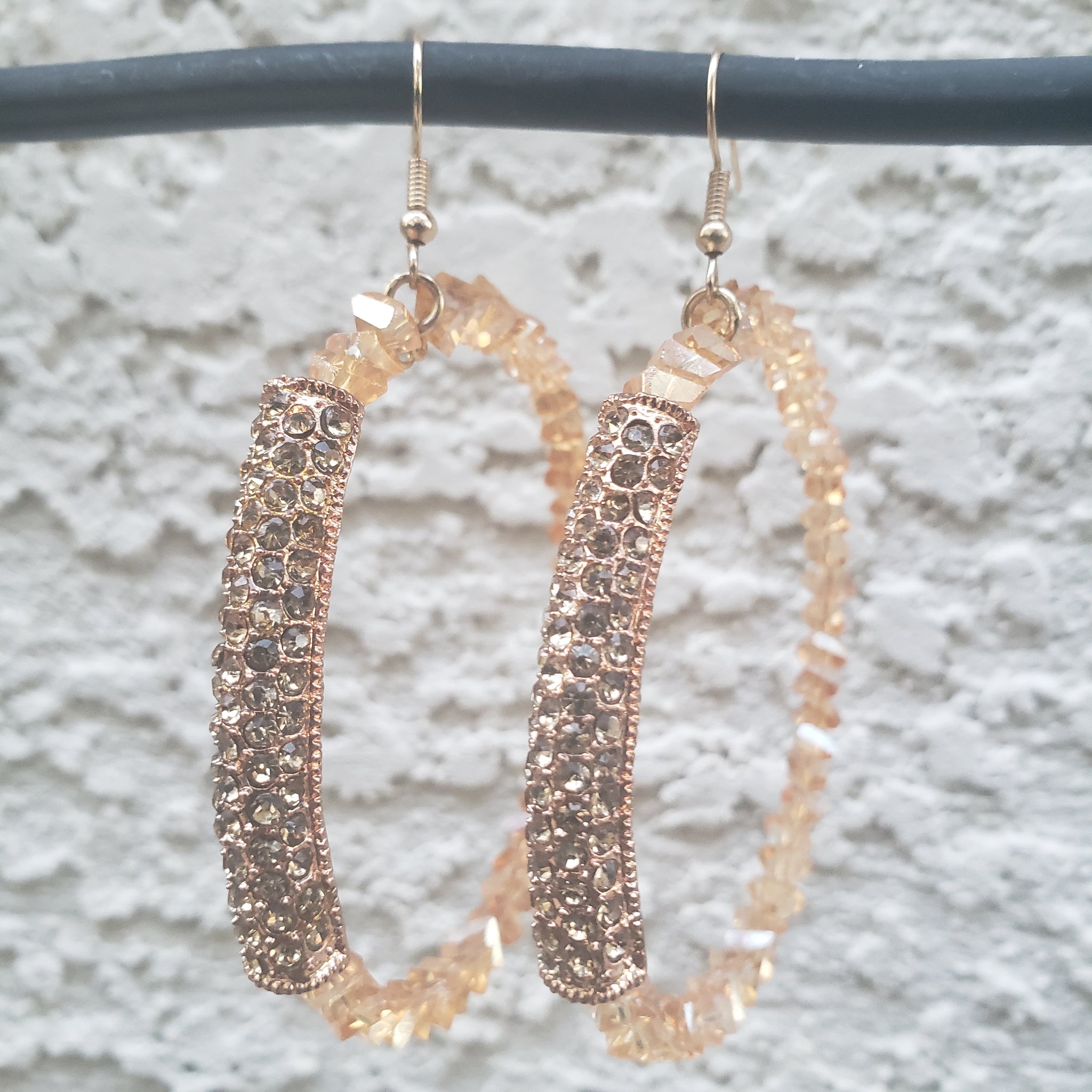 Crystal Sparkle Hoop Champagne