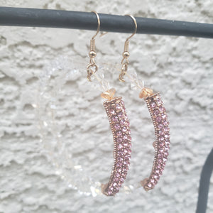 Crystal Sparkle Hoop Pink