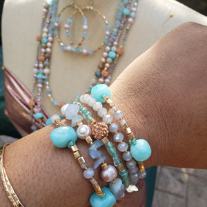 Beach Vibez Aqua Jewelry Set