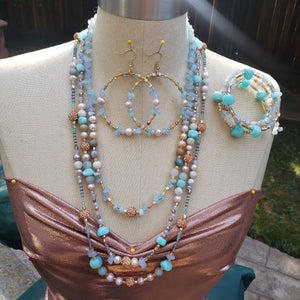 Beach Vibez Aqua Jewelry Set