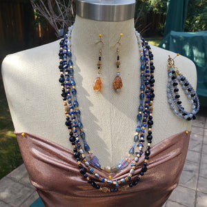 Many Shades of Blue Jewelry Set