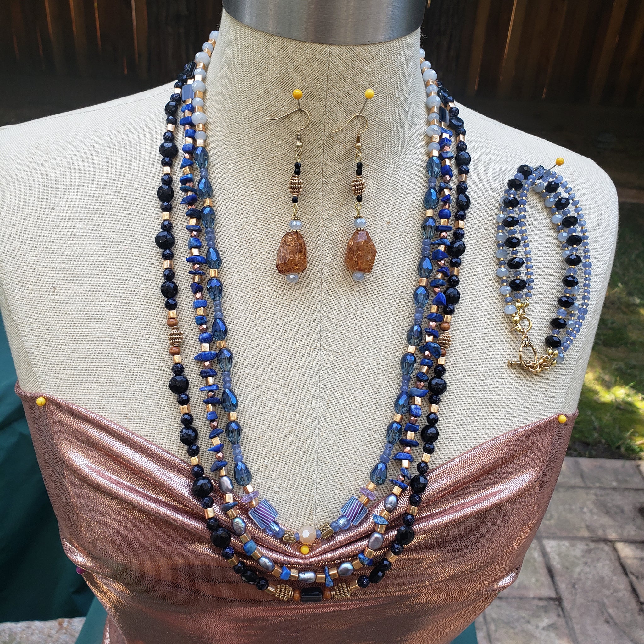 Many Shades of Blue Jewelry Set