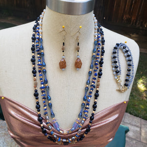 Many Shades of Blue Jewelry Set