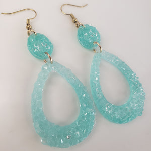 Oasis Glass Geode Earrings