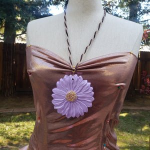 Summer Daisy Leather Necklace