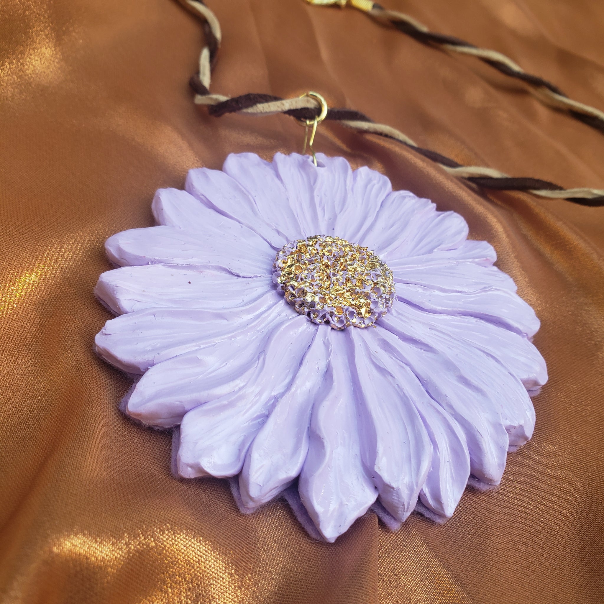 Summer Daisy Leather Necklace