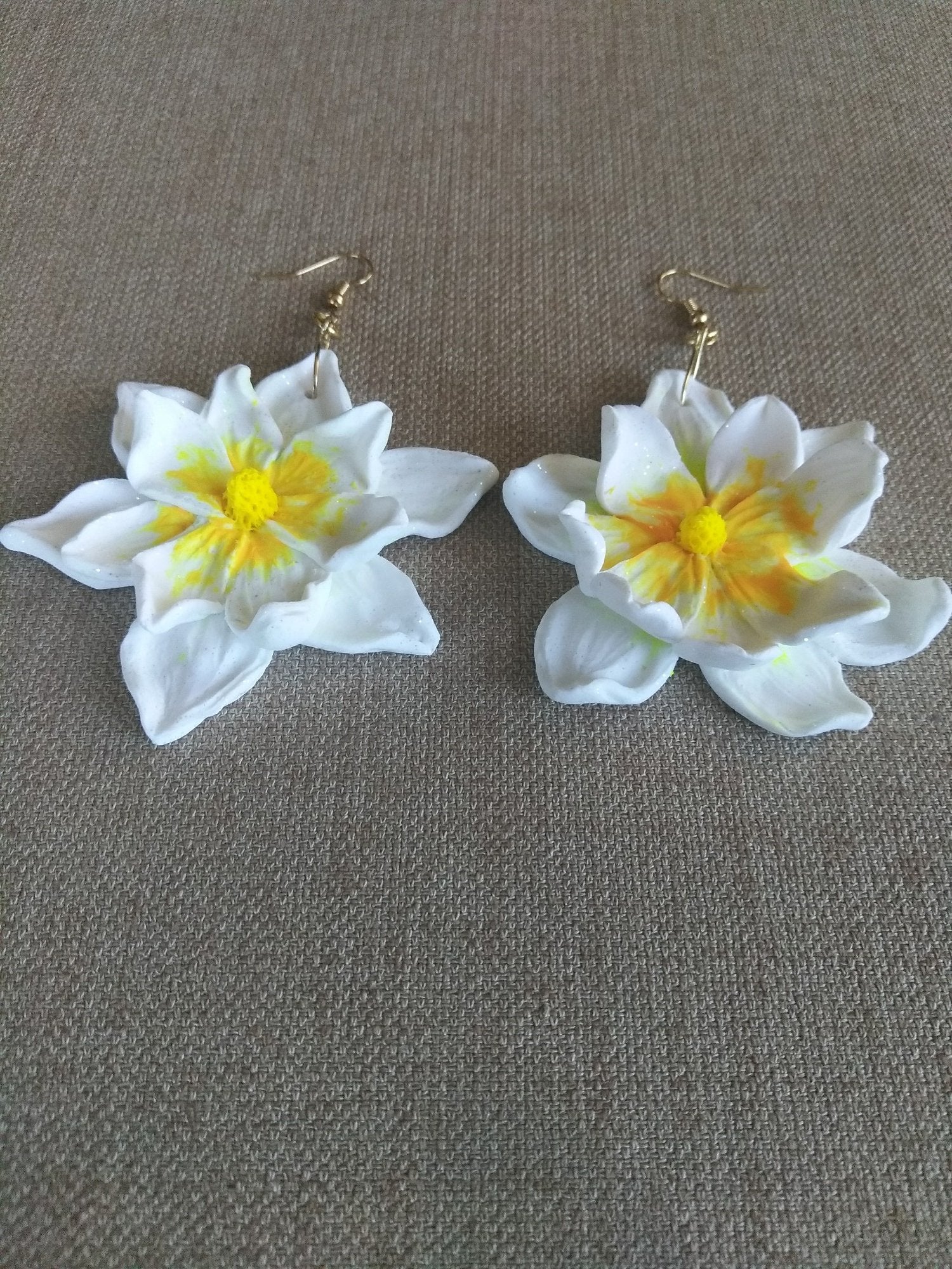 Magnolia Flower Earrings Large