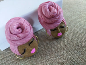 Little Miss Turban Stud Pink