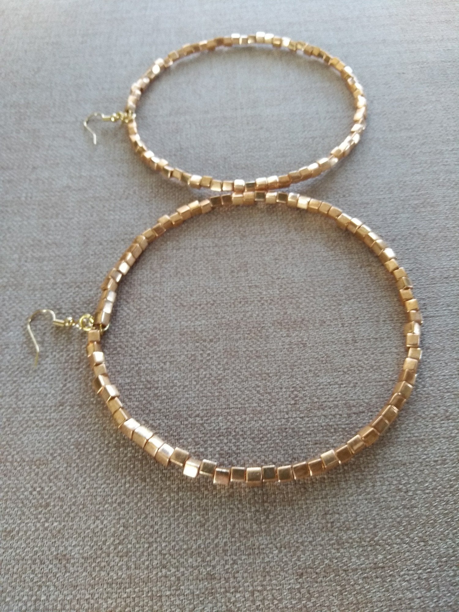 Simple Golden Large Hoop