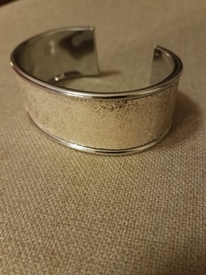 Golden Leather Cuff Bracelet