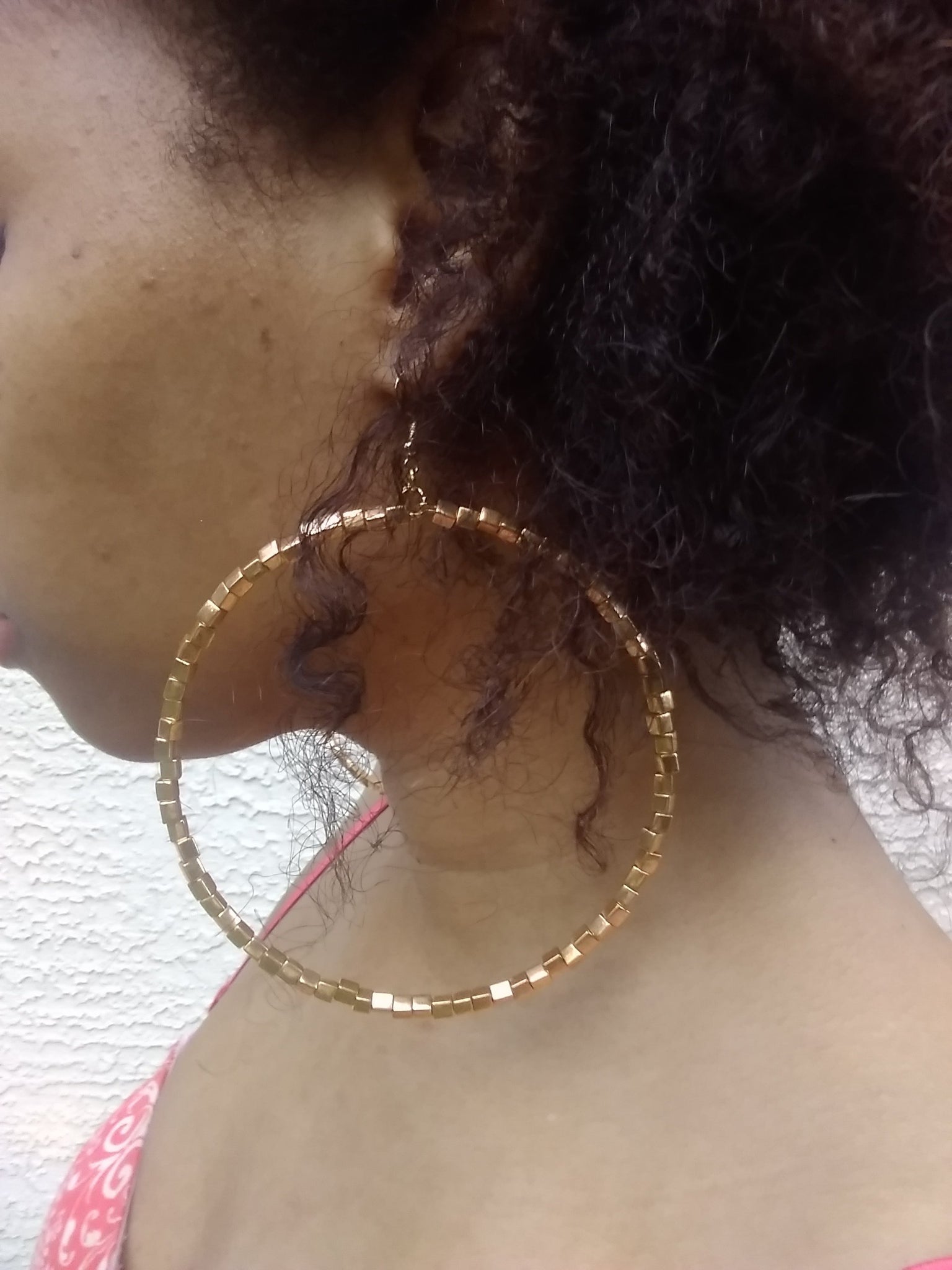 Simple Golden Large Hoop